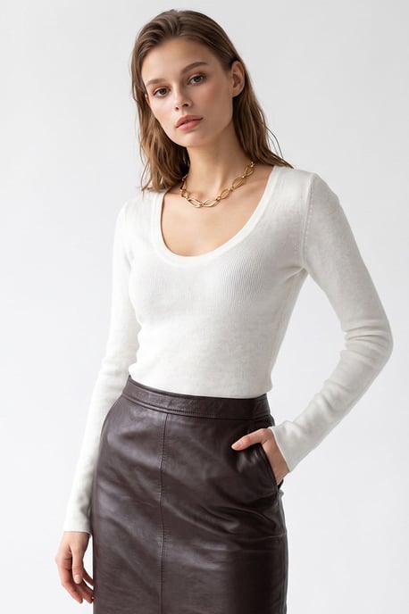 Damen Viskosemischung Kaschmirpullover - Image 1
