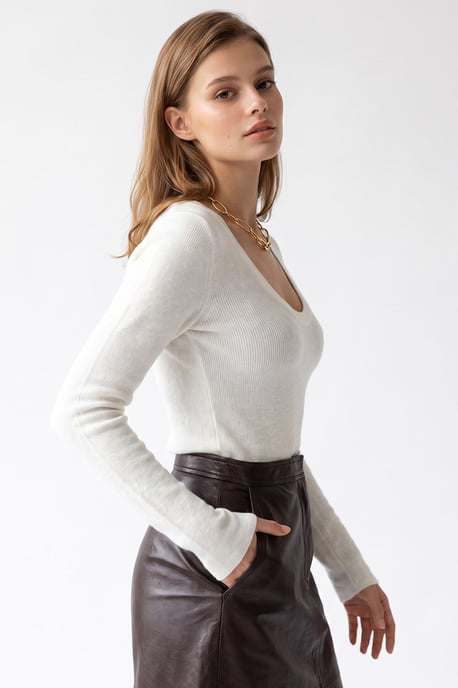 Damen Viskosemischung Kaschmirpullover - Image 3