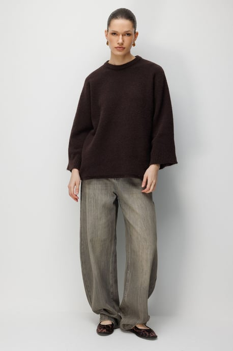 Damen Oversized Rundhals-Pullover - Image 2