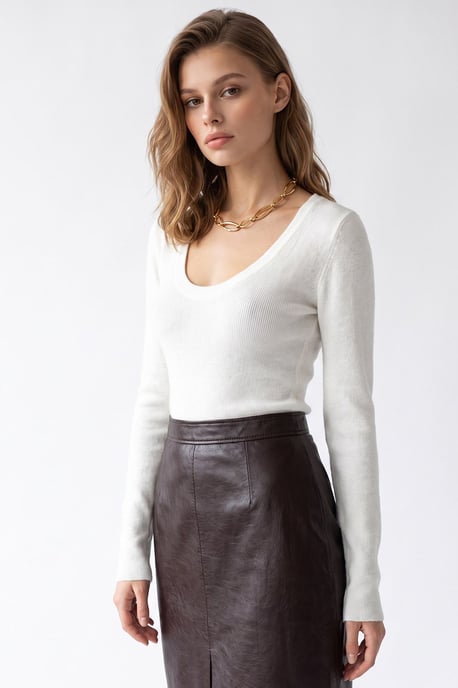Damen Viskosemischung Kaschmirpullover - Image 4