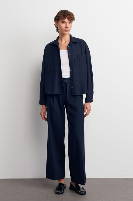 Übergroßes Crepe-Button-Front-Hemd - Image 5