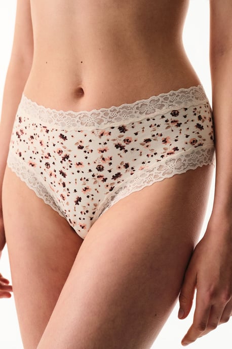 Entspannte Baumwoll-Hipster mit floralen Mustern - Image 1