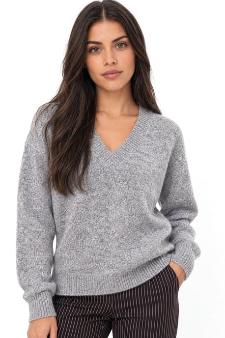 V-Ausschnitt Langarmpullover - Image 1