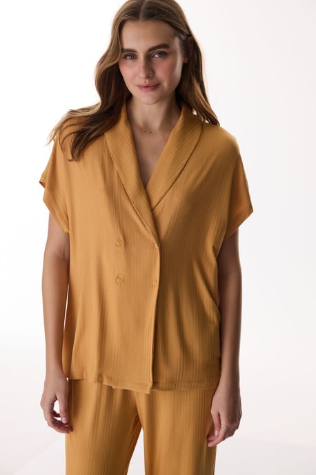 Zimt Margot Ripp-Shorts-Ärmel Pyjama-Set - Image 2