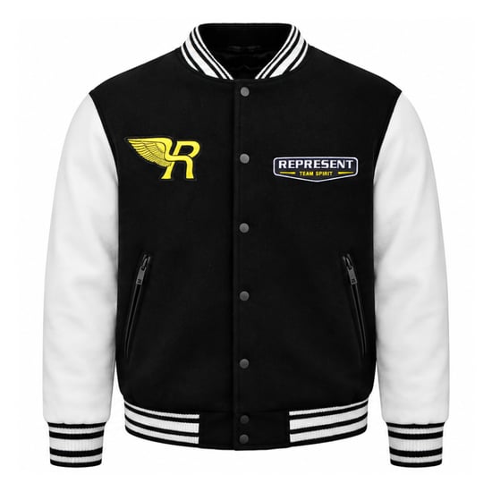 Represent Varsity Herrenjacke Schwarz/Beige - Image 1