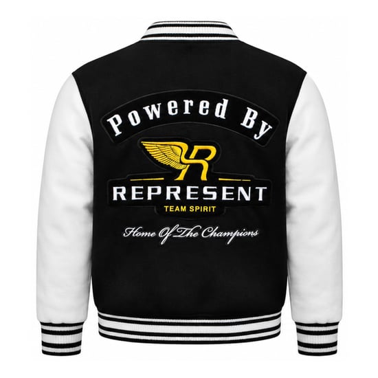 Represent Varsity Herrenjacke Schwarz/Beige - Image 2