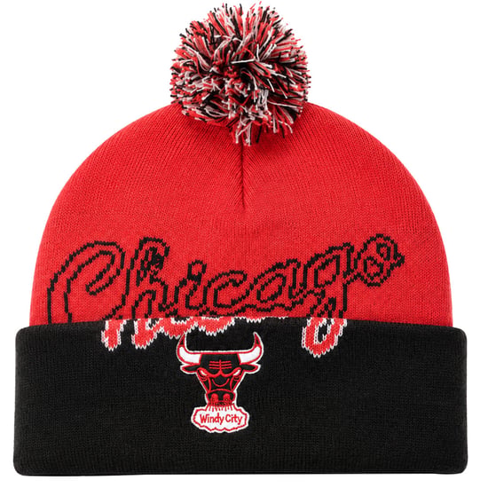 Mitchell & Ness NBA Chicago Bulls Double Take Strickmütze Rot - Image 1