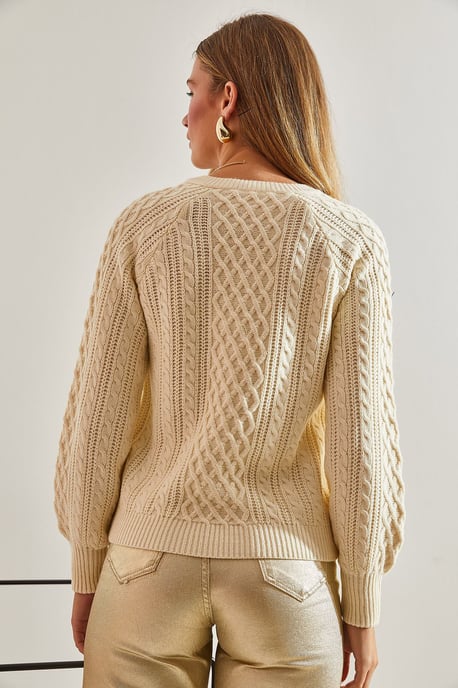 Strickpullover mit Knopfkragen - Image 2