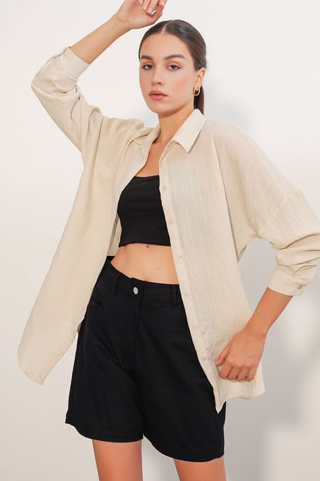 Damen Viskose Nylon Hemd - Image 2