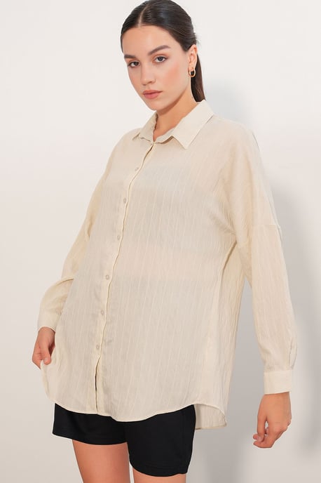 Damen Viskose Nylon Hemd - Image 3