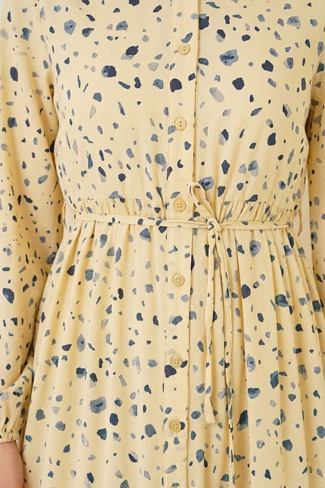 Knopf-Front Maxi-Kleid mit Taillenband - Image 2