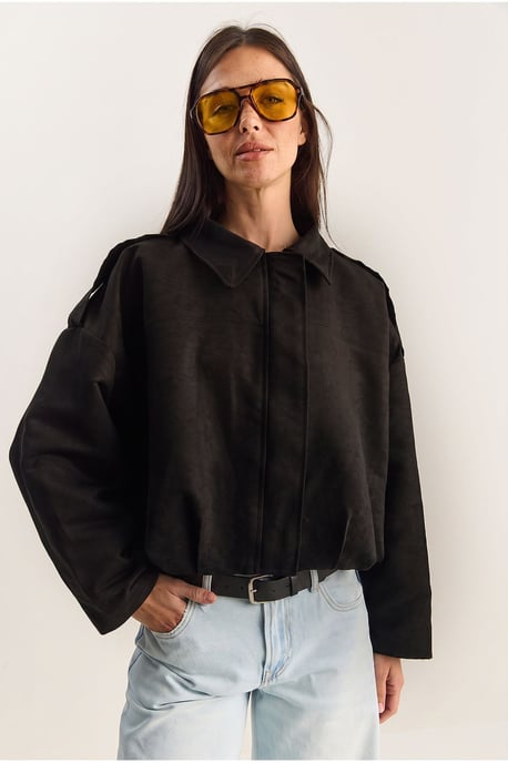 Übergroße Kunstsuede-Jacke - Image 2