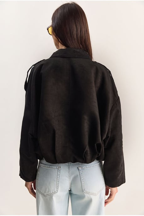 Übergroße Kunstsuede-Jacke - Image 6