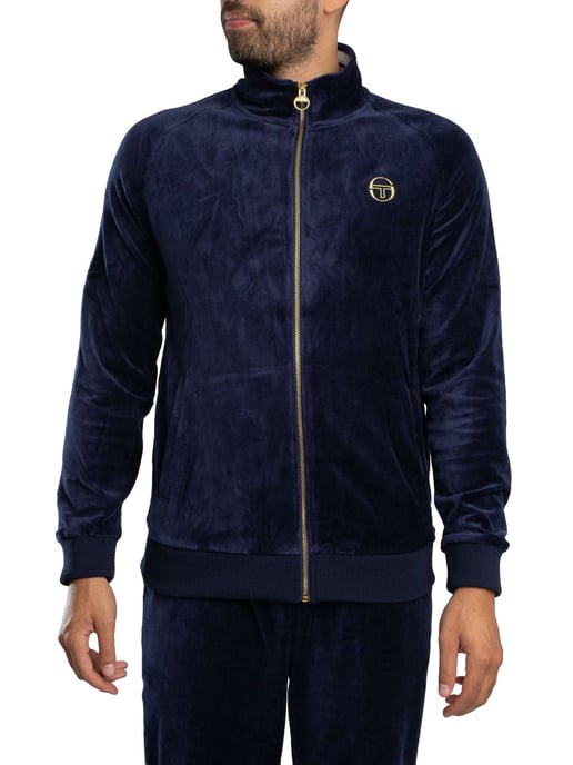 Sergio Tacchini Court Trainingsjacke Aus Velours, Blau - Image 2