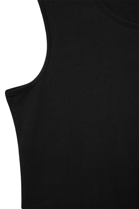 Trendyol Curve Damen Schwarz Einfarbig Midi Ärmellos Etui-Schnitt Große Größen Kleid - Image 5
