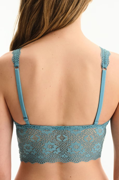 O Spitze Ethnisches Muster Abnehmbare gepolsterte Bralette - Image 3