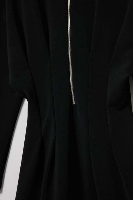TRENDYOLMİLLA Damen Schwarz Einfarbig Kurz / Mini Lang Skater Kleider - Image 2