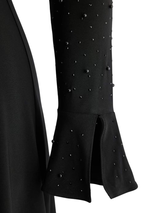 Trendyol Curve Damen Schwarz Einfarbig Kurz / Mini Lang Skater Große Größen Kleid - Image 4