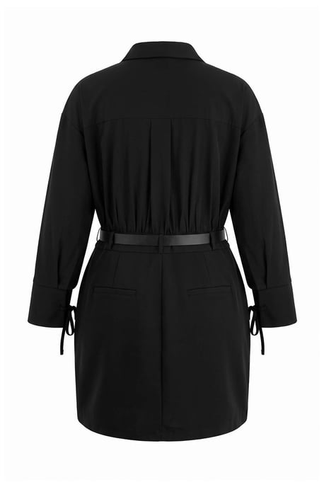 Trendyol Curve Damen Schwarz Einfarbig Kurz / Mini Lang A-Linie Große Größen Kleid - Image 2