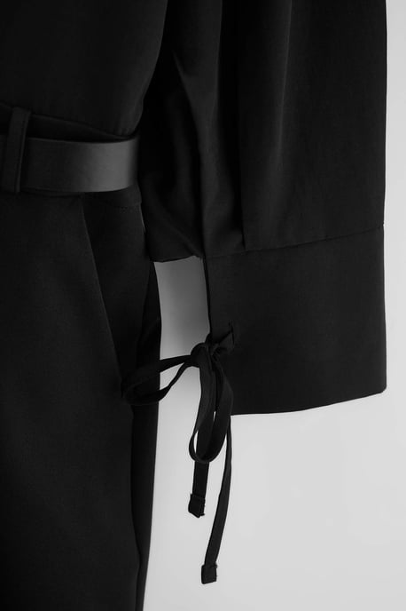 Trendyol Curve Damen Schwarz Einfarbig Kurz / Mini Lang A-Linie Große Größen Kleid - Image 3