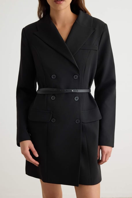 Trendyol TRENDYOLMİLLA Damen Einfarbig kurz/minikleid Blazerkleid - Schwarz - Image 2