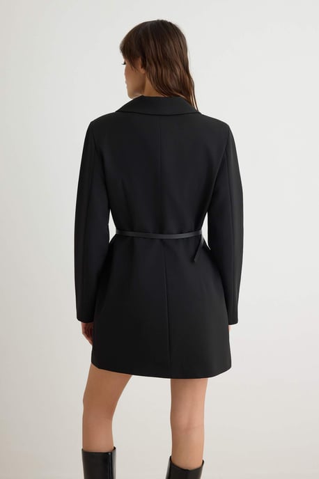 Trendyol TRENDYOLMİLLA Damen Einfarbig kurz/minikleid Blazerkleid - Schwarz - Image 3