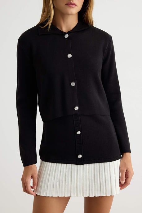 TRENDYOLMİLLA Damen Schwarz Colorblock Kurz / Mini Lang A-Linie Kleider - Image 3