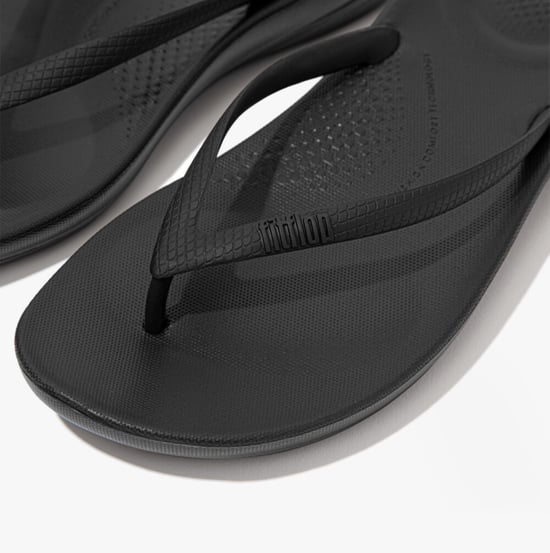 Fitflop Iqushion Damen Flip-Flop Ganz Schwarz - Image 4