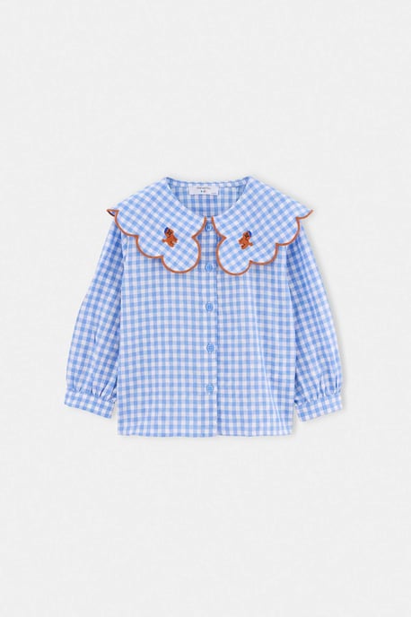 TRENDYOLKIDS Mädchen Blau Mit Grafikprint Lang, Regular Fit Hemden - Image 4