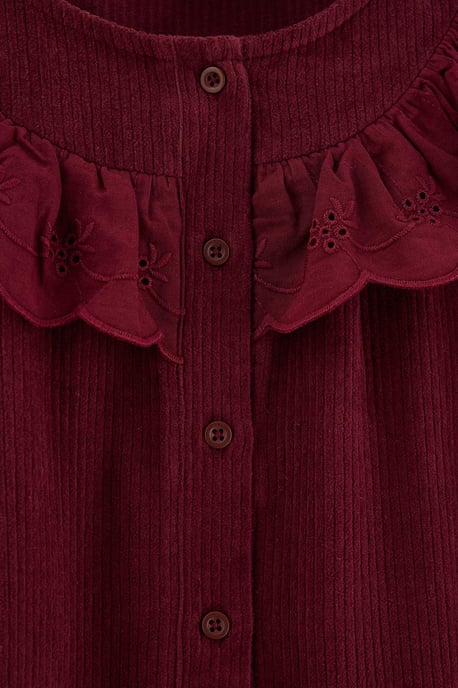 TRENDYOLKIDS Mädchen Bordeaux Einfarbig Midi Lang A-Linie Kleider - Image 2