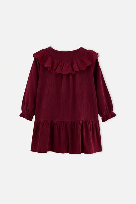 TRENDYOLKIDS Mädchen Bordeaux Einfarbig Midi Lang A-Linie Kleider - Image 3