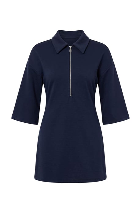 TRENDYOLMİLLA Damen Dunkelblau Einfarbig Midi 3/4-Ärmel A-Linie Kleider - Image 1