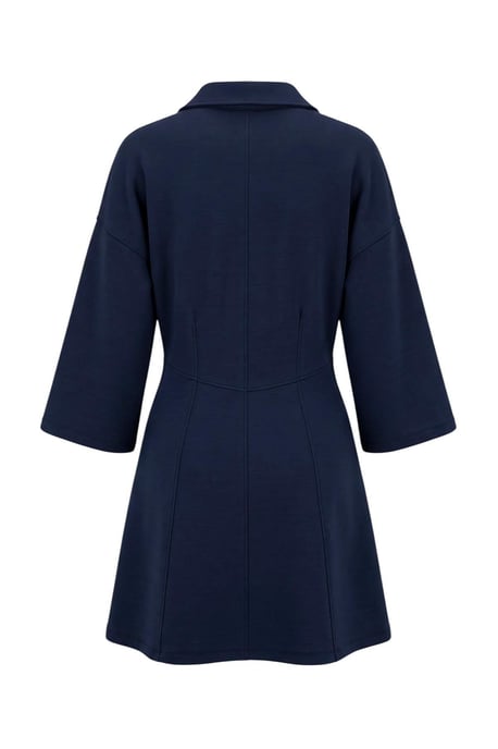 TRENDYOLMİLLA Damen Dunkelblau Einfarbig Midi 3/4-Ärmel A-Linie Kleider - Image 2