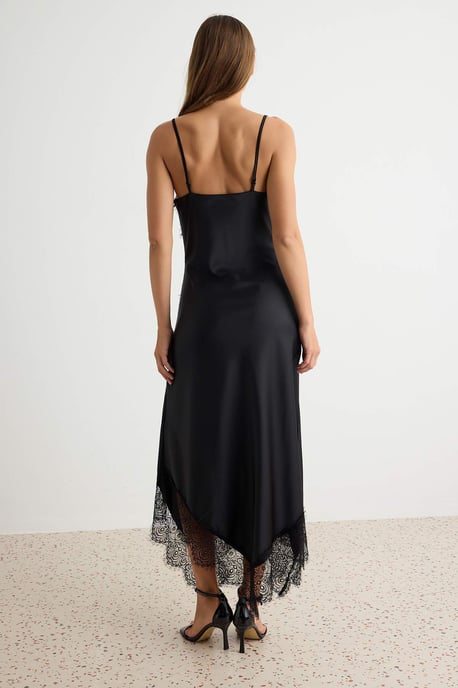 TRENDYOLMİLLA Damen Schwarz Einfarbig Maxi Ärmellos A-Linie Kleider - Image 4