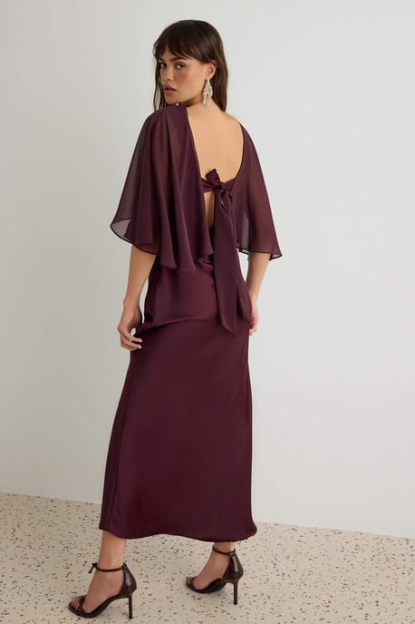 TRENDYOLMİLLA Damen Lila Einfarbig Maxi Ärmellos Meerjungfrau-Schnitt Kleider - Image 2