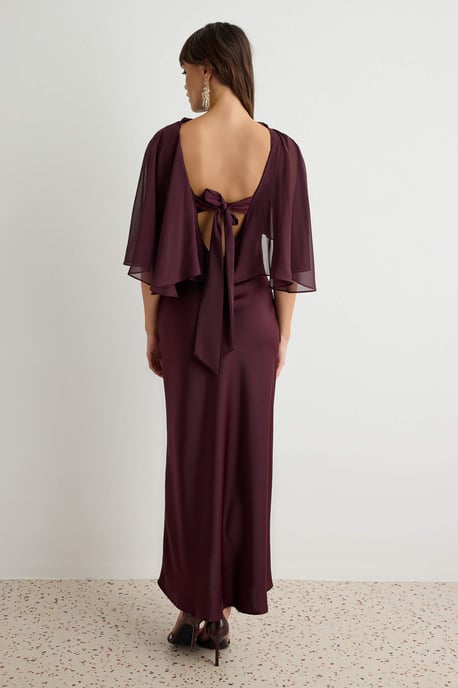 TRENDYOLMİLLA Damen Lila Einfarbig Maxi Ärmellos Meerjungfrau-Schnitt Kleider - Image 4