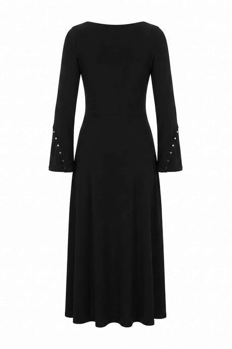 Trendyol Modest Damen Schwarz Einfarbig Maxi Lang A-Linie Modest Kleider - Image 4