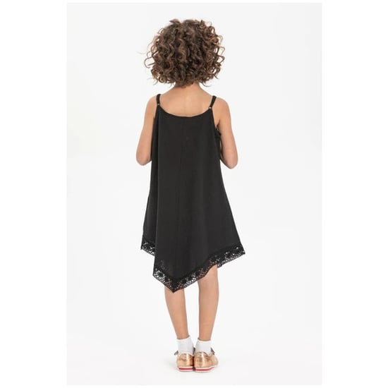 Çağla Şile Stoff Mädchen Sommerkleid Schwarz - Image 4