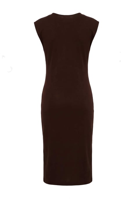TRENDYOLMİLLA Damen Braun Einfarbig Midi Ärmellos Etui-Schnitt Kleider - Image 3