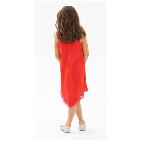 Çağla Şile Stoff Mädchen Sommerkleid Rot - Image 3