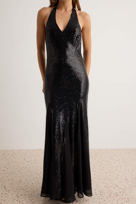 TRENDYOLMİLLA Damen Schwarz Strukturiert Maxi Ärmellos Meerjungfrau-Schnitt Abend- Abschlussball- Kleid - Image 2
