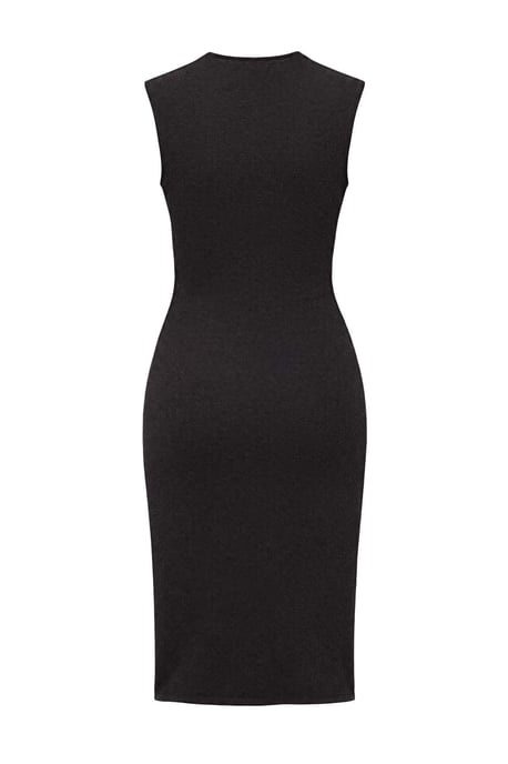 Trendyol Einfarbiges Midi-Kleid, ärmellos, figurbetont - Grau - Image 2