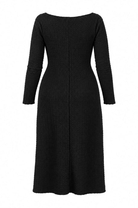 Trendyol Curve Maxi-bodyconkleid in großer Größe, einfarbig - Schwarz - Image 2