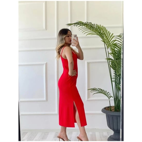 Rotes Damen-Trägerkleid - Image 2