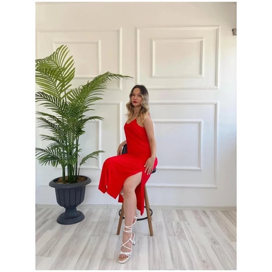 Rotes Damen-Trägerkleid - Image 3