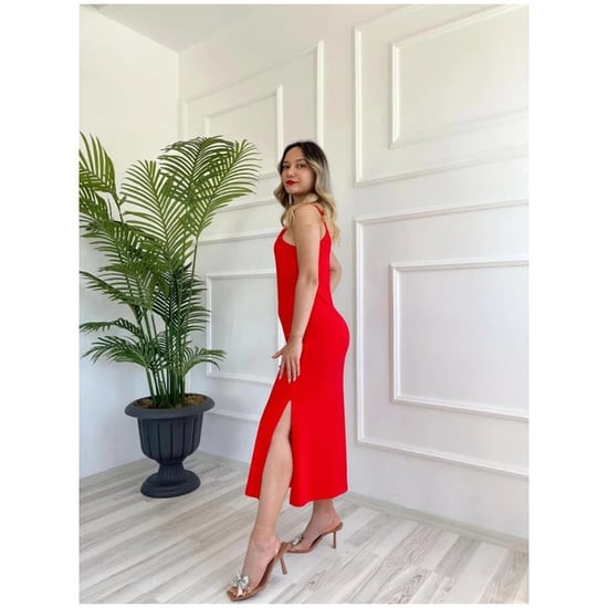 Rotes Damen-Trägerkleid - Image 4