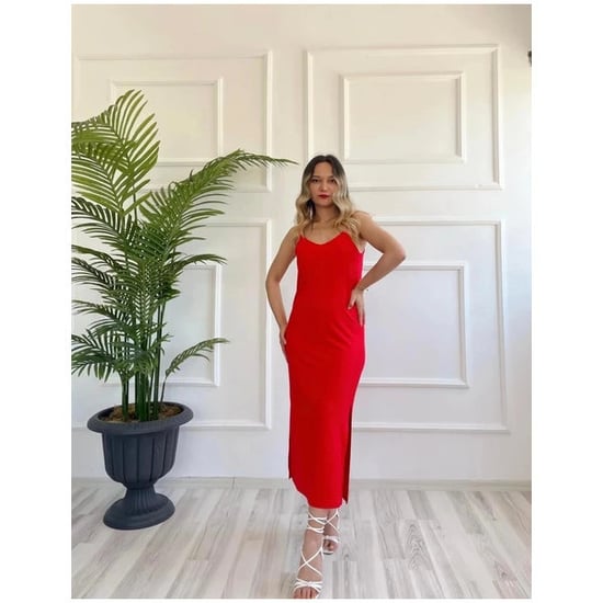 Rotes Damen-Trägerkleid - Image 6