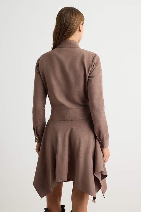 TRENDYOLMİLLA Damen Braun Einfarbig Midi Lang Blazerkleid Kleider - Image 3