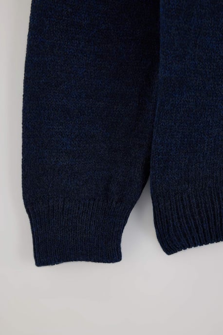 TRENDYOL MAN Herren Dunkelblau Einfarbig Lang, Oversize Cardigans - Image 4