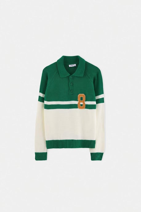 TRENDYOLKIDS Jungen Grün Einfarbig Lang, Regular Fit Pullover - Image 4